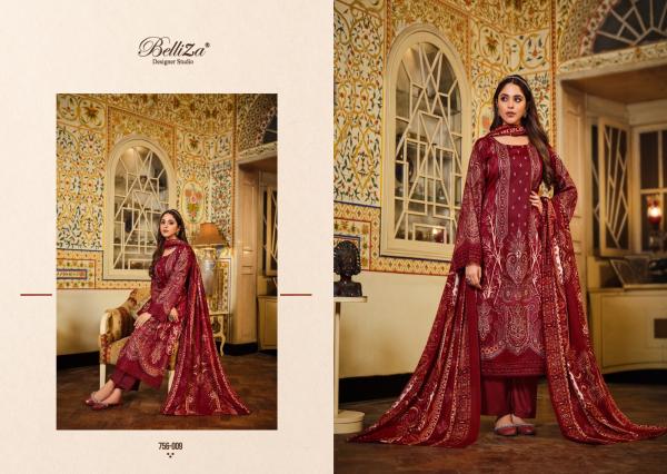Belliza Haafiza Exclusive Jam Cotton Designer Dress Material Collection